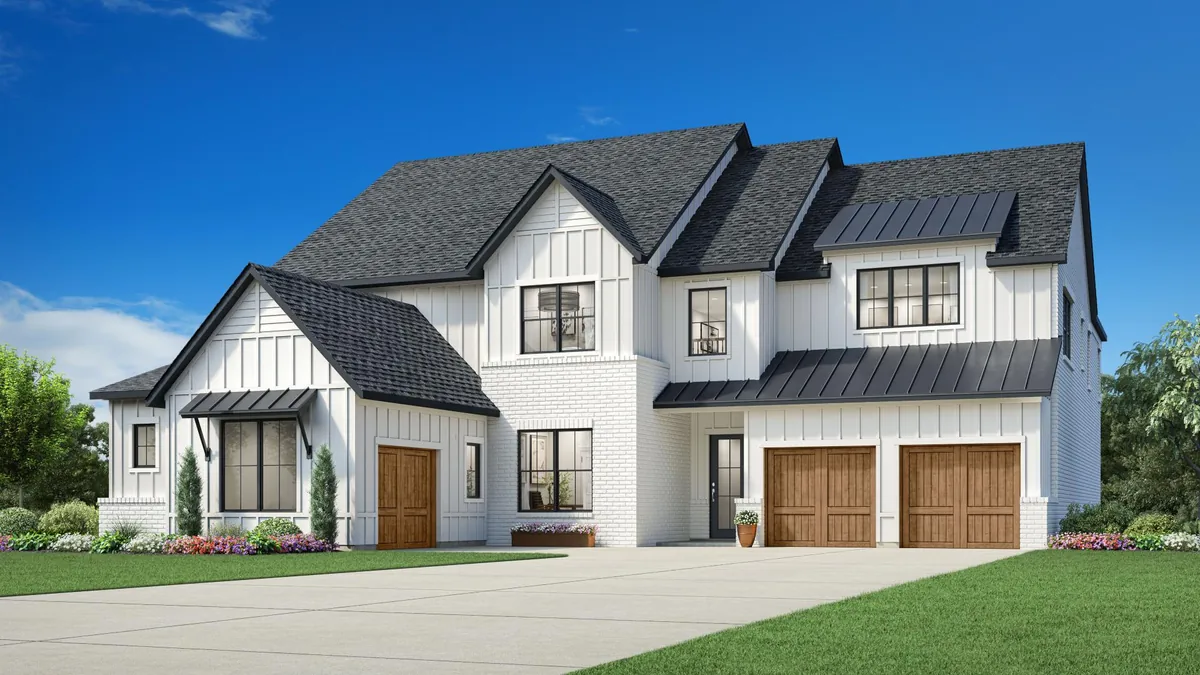 Rendering of Todd Contemporary Farmhouse in Horizon Lakes’ Grove Collection