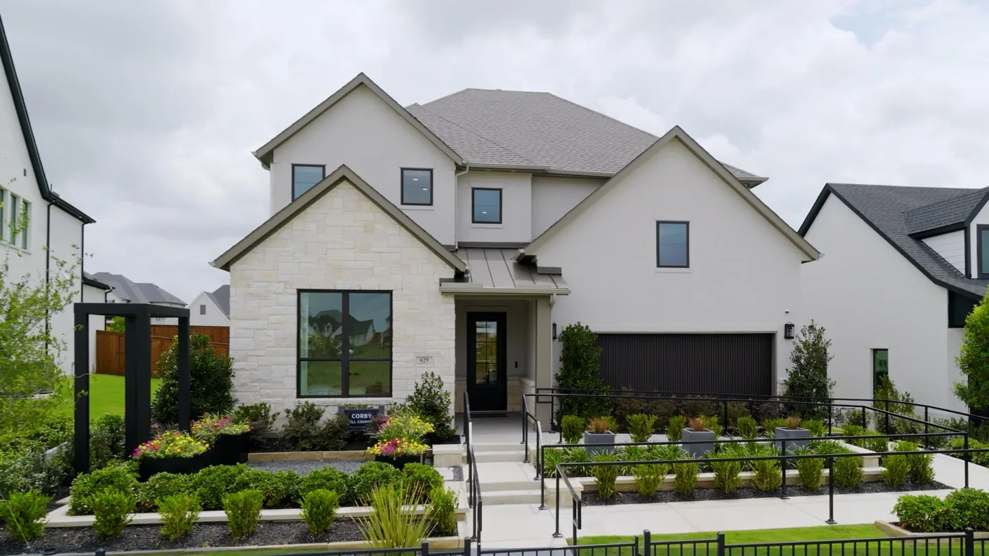 Toll Brothers Corby model exterior at The Ranch at Uptown Celina
