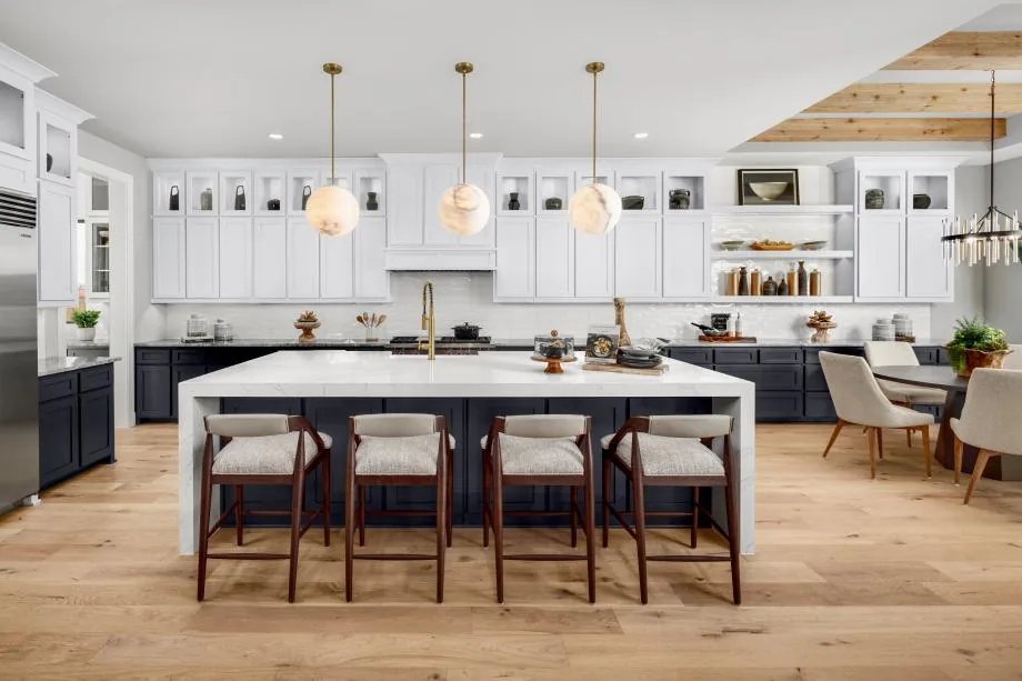 Kitchen in Toll Brothers’ Luxembourg model at Oakbridge Crossing