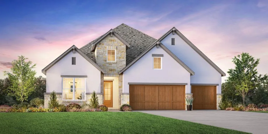 Toll Brothers rendering of the single-story Bellhaven Hill Country exterior