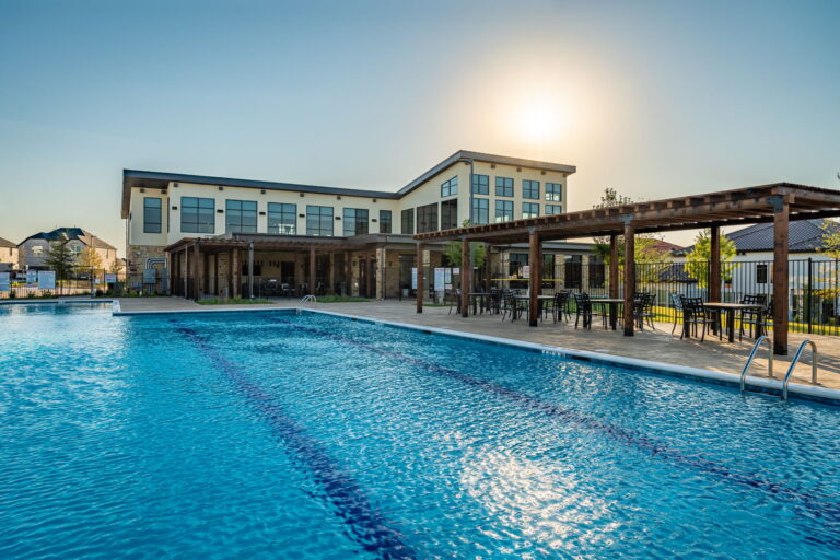 Community pool beside the Lexington Frisco clubhouse