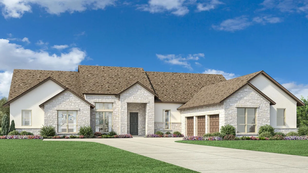 Toll Brothers rendering of the single-story Chambord Hill Country exterior