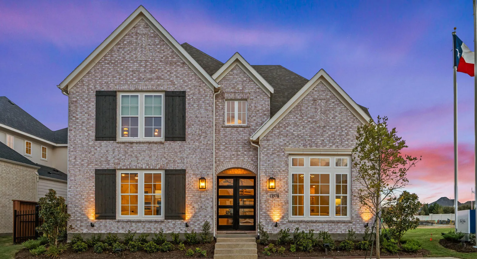 John R. Landon Homes Summit model at 13578 Gurney Lane in Fields Brookside, Frisco